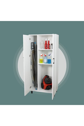 Çok Amaçlı 2 Kapılı Banyo Dolabı Beyaz
