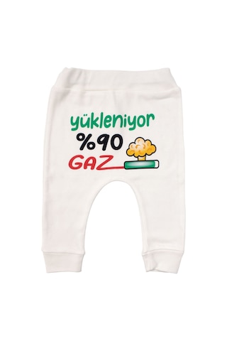 Bebegen Unisex Ekru Yükleniyor %90 Gaz Baskılı Manşetli Tek Alt Çok Renkli
