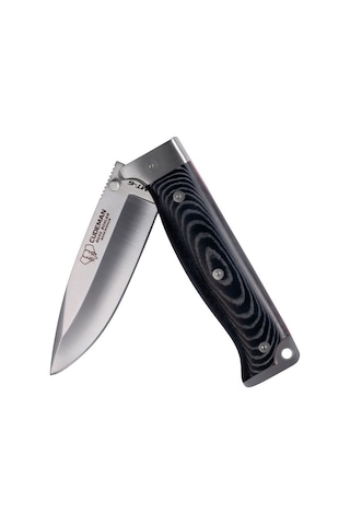 Cudeman 328-mf Mt-6 Black Micarta Saplı Deri Kılıflı Kamp Çakı Siyah