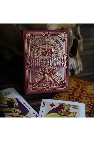 Npcc Shakespeare Burgundy Premium Oyun Kağıdı Limited Edition Koleksiyonluk İskambil Kartları
