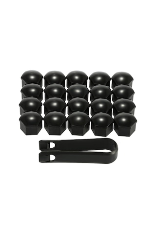 Padalink Vw Audı İçin 20 Adet 17mm Plastik Jant Somun Kapağı Ve Çıkarma Aleti Seti