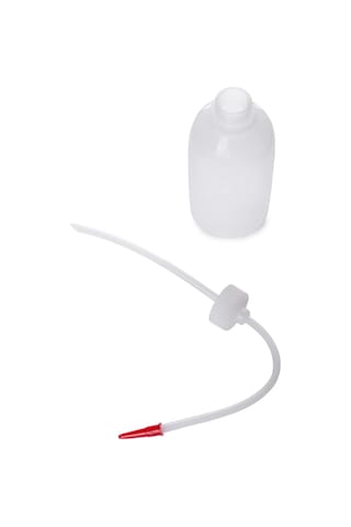 Borox Plastik Piset PE Plastik Uzun Form Renkli Yıkama Şişesi Şeffaf 250 ML