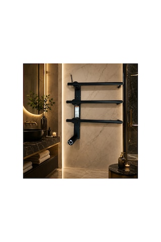 Elektrikli Havlupan 50x48xh100 Cm 60 Watt 65 C Siyah