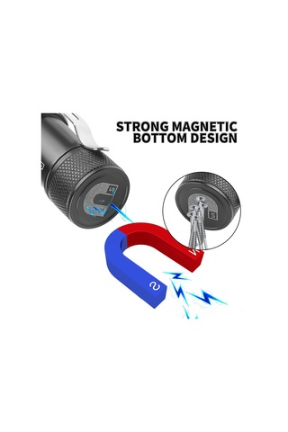 Aubyhe P8 Led El Feneri, Type-c Şarjlı, 500-600 Lumen, 100-200m Menzil, Mıknatıs Ve Kalem Klıpsli, Hafif, Çok Fonksiyonlu Model 6603