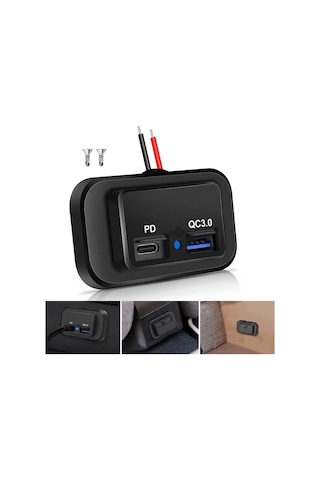Boatshop1 Clelo 2 Takım 12v 24v Rv Usb Soketi Cift Hizli Sarj Pd3 0 Tip C Ve Qc3 0 Usb A Araba Sarj Adaptoru Pil Olmadan Rv Prizleri