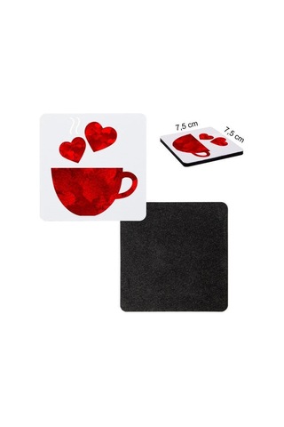 Sublimasyon Kare Bardak Altlığı 9x9 Cm Beyaz