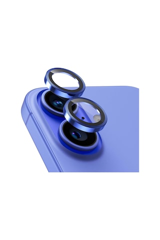 Apple Uyumlu iPhone 16 Plus Raze Metal Kamera Lens Koruyucu Lacivert