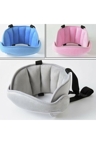 Ximistore9 Arabada Bebek Baş Desteği Koltuk Uyumlu Uyku Yardımcı Kayış Mavi Evde Ve Araçta Kullanım Kolay Dayanıklı Malzeme