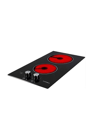 Luxell V3-02P İkili Vitro Seramik Ankastre Ocak Siyah