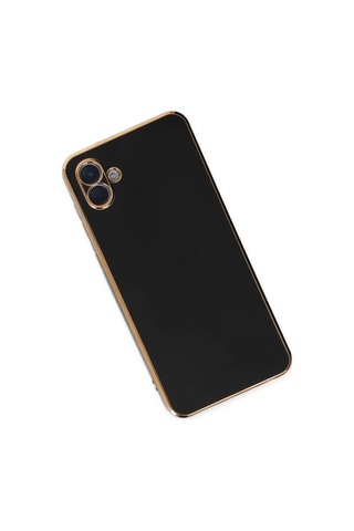 Gld-spt- Newface Samsung Uyumlu Galaxy A04e Kılıf Volet Silikon - Siyah