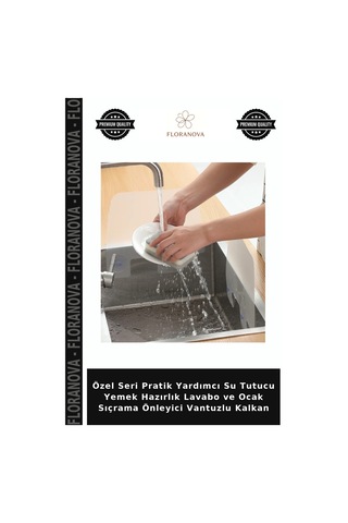 Özel Seri Pratik Yardımcı Su Tutucu Yemek Hazırlık Lavabo Ve Ocak Sıçrama Önleyici Vantuzlu Kalkan Çok Renkli