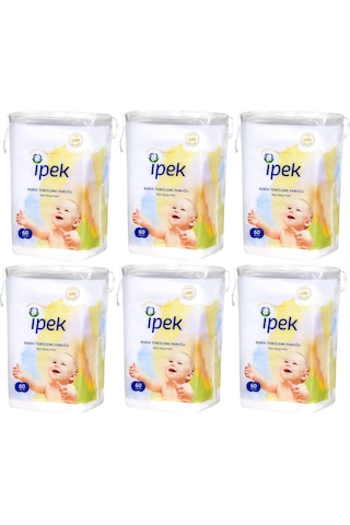 Ipek Maxi Bebek Temizleme Pamuğu 6 X 60'Lı Adet