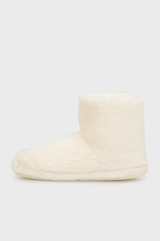 Lela Yumuşak Dokulu Peluş Ponponlu Bayan Panduf 6722003 Ekru