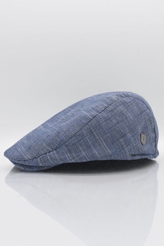 Külah Erkek Lacivert Kasket Keten Yazlık Flat Cap Şapka Lacivert-Standart