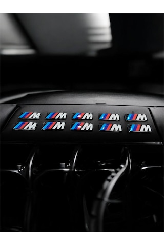 Bmw M Logolu 3m Damla Etiket 3d Kabartmalı Oto Sticker 10lu Set Araç & Anahtarlık Aksesuar 1,5x0,8cm Çok Renkli