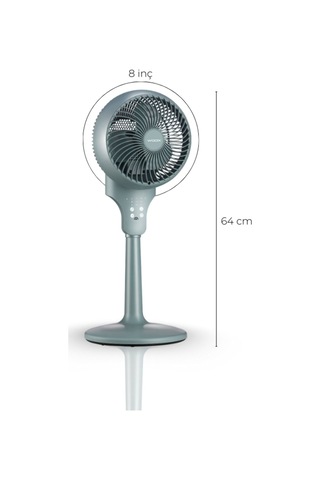 Woox 8 İnch 360 Derece Salınımlı Uzaktan Kumandalı Dokunmatik Ekran 64 Cm Zaman Ayarlı Ayaklı Vantilatör