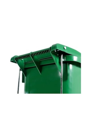 Omnipazar Sy-6512 Pedallı Tekerlekli Kapaklı Çöp Konteyneri 240 Lt Yeşil Yeşil