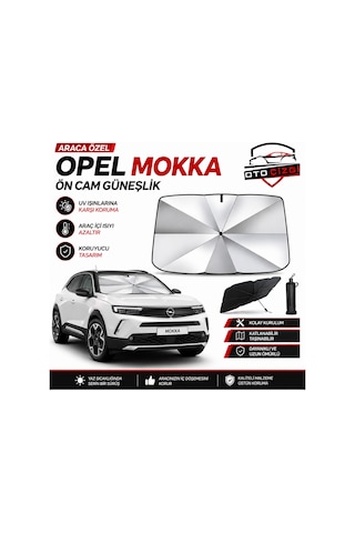 Opel Mokka Şemsiye Tip Ön Cam Güneşliği Katlanabilir Uv Korumalı Araç Cam Güneşlik
