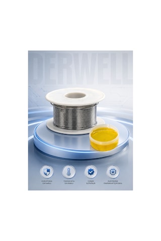 Endüstriyel Lehim Seti Pro-flux 0.8mm Reçine Çekirdekli Lehim Teli Kurşun Ve Aktif Lehim Pastası Yüksek Islatma Özellikli Korozyon Önleyici Hassas Elektronik Devre Uyumlu