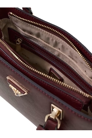Guess Noelle Saffiano Kadın El Çantası Hwzg9672050 Bordo