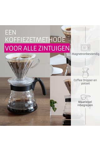 Craft Kit V60 Cam Kahve Servisi Sunuculu Plastik Damlatıcı, Ölçüm Kaşığı Ve Filtreli, Borosilikat, Siyah, Boyut