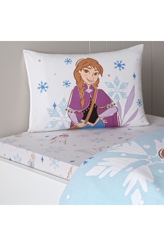 Taç Lisanslı Disney Frozen Family Tek Kişilik Pamuk Pike Takımı 000000001000049935 Çok Renkli