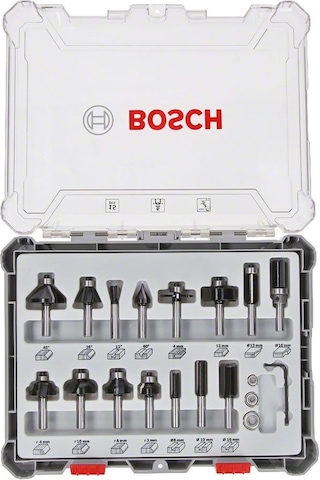 Bosch Freze Seti 15 Parça Karışık 6 MM (Pro) - 2607017471