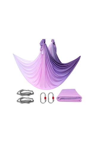 Özel Üretim Yfc-400 Purple Yoga Fly Set Çok Renkli Mor Fitness Seti Bireysel Hareket