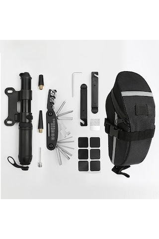 Teltree Bisiklet Tamir Seti - Taşınabilir Jant Tamir Aleti, Anahtarlar Ve Bakım Gereçleri İle Dışarıda Sürdürülebilir Bisiklet Bakımı Çok Renkli