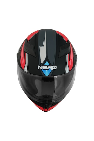 Gp Nero Mks003-mbb4r Güneş Vizörlü Şeffaf Full Face Motosiklet Kaskı Siyah Kırmızı