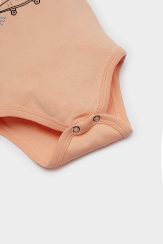 Defacto Erkek Bebek Yenidoğan Bisiklet Yaka Baskılı Ribana Kısa Kollu Çıtçıtlı Body E8230a525smog290 Turuncu