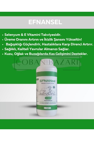 Efnan-sel Selenyum A-d-e Vitamini Takviyesi 1l