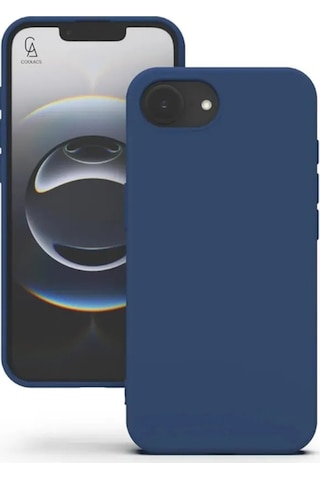 Apple Uyumlu iPhone 16e İçi Kadife Lansman Kılıf Ve Temperli Cam Ekran Koruyucu Lacivert