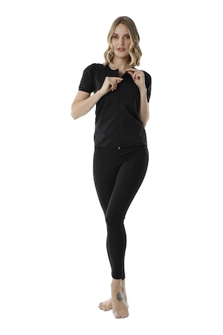 Termal Sauna Fermuarlı Kısa Kollu Sweat Sweet Sauna Pro Takım Çok Renkli