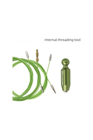 Monyee Akantor Bisiklet Bakım Aracı: Manyetik Kablolu Fren Hortumu Ve Yağlı Boru İç İletim Threader Yeşil Kapaklı Çok Renkli