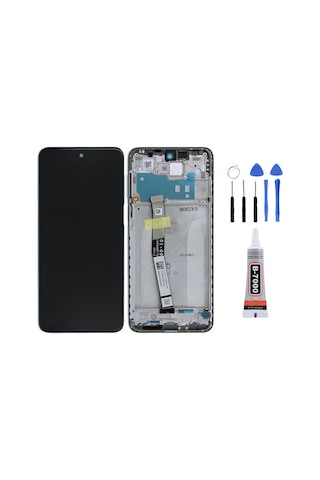 Xiaomi Redmi Note 9s Çıtalı Beyaz Lcd Ekran Dokunmatik Tamir Seti Yapıştırcı Set Yedcom