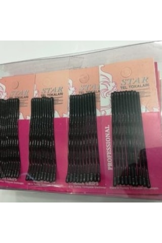 Bagdatlicosmetics Star Tel Toka Siyah No: 7 Büyük 125 Adetli Çok Renkli