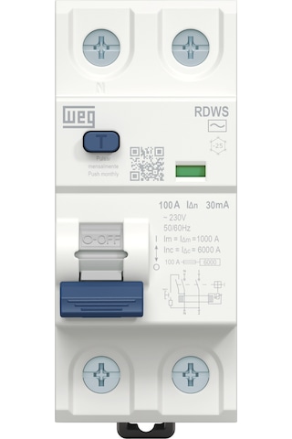 Weg Rdws-ac-30-40-2-d24 1p+n, 40 A, 30 Ma, 6 Ka , Ac Tipi, Monofaze Kaçak Akım Rölesi