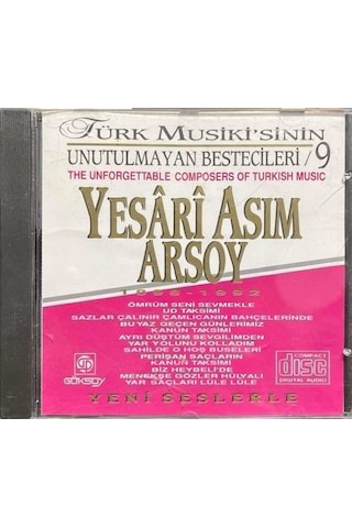 Plak Değildir Cd Dir Cd Yaseri Asım Arsoy Türk Musiki' Sinin Un