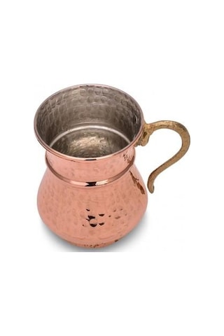 Turna Turna04  Bakır Kordonlu Maşrapa Makine Dövme 250 ML Kırmızı