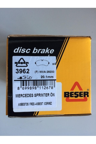 Sprinter 415-Vw Crafter Ön Balata Balon Teker Beşer 3962