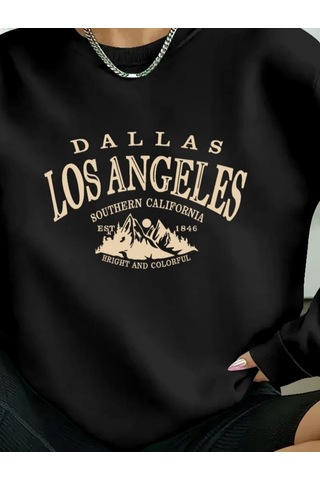 Kadın Uzun Kollu Bisiklet Yaka Viskon Iki Iplik Bluz Antrasit Melanj