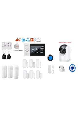 Obiem Pgst Akıllı Ev Güvenlik Alarm Sistemi + İç Mekân Ptz Hd Kamera