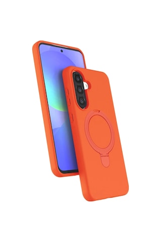 Özel Galaxy A26 Regal Magsafe Standlı Kapak - Turuncu Fırsat