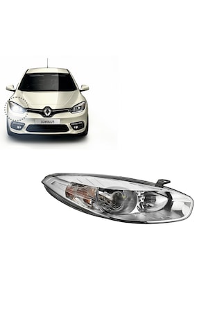 Renault Fluence 2013-2016 Krom Çerçeveli Mercekli Sağ Far