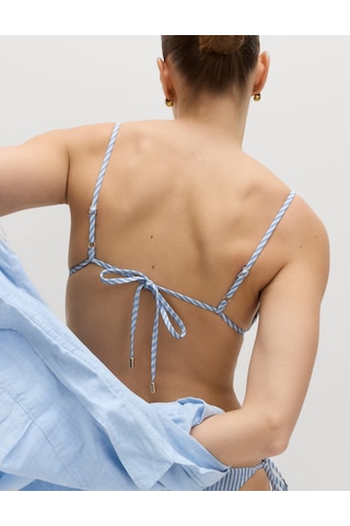Marks & Spencer Çizgili Üçgen Bikini Üstü Mavi Mix