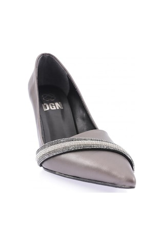 Dgn Ysf-05-23y Kadin Silver Taşli Bantli Abiye Ayakkabi YSF-05-1563-R1385 Platin