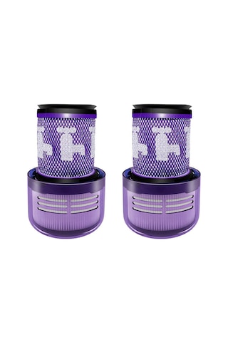 Geeroyoo V12 Elektrikli Süpürge İçin Yüksek Verimli Hepa Filtre - Uyumlu, Temizlenebilir, 2 Adet Mor Plastik Filtre Aksesuarı