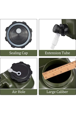 Sunnyhike 12l Musluklu Dayanıklı Outdoor Kamp Piknik Su Bidonu