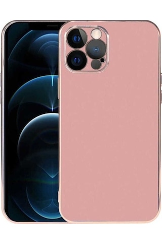 Apple Uyumlu iPhone 12 Pro Max Kılıf Zore Viyana Kapak Rose Gold